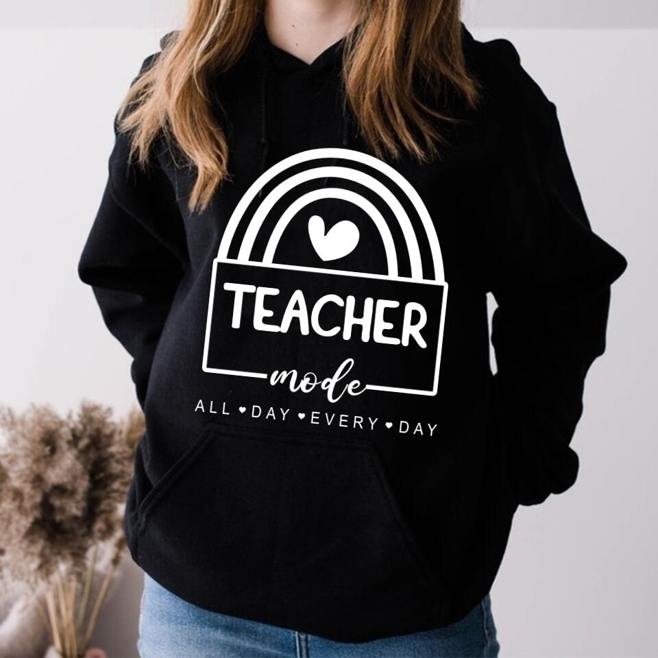 Teacher Mode Shirt, Gift for Teacher, Teacher Shirts, Teaching Shirt, Teacher Gift, Funny Teacher Shirt, Teacher Life, All Day Every Day