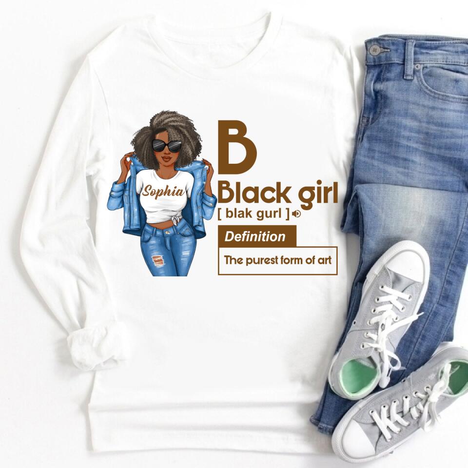 Black Girl Defined Shirt, College Gift, HBCU, Girls Trip, Personalized Gift, Black girl Shirt.