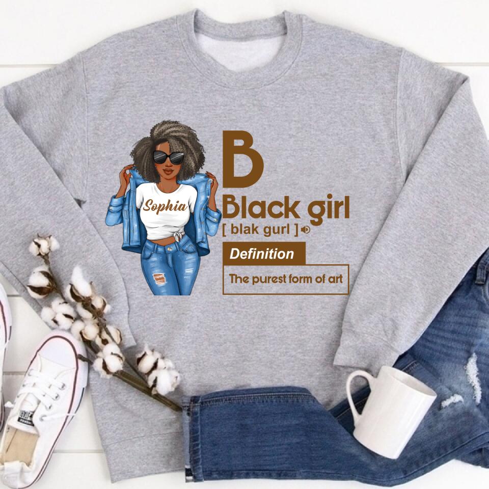 Black Girl Defined Shirt, College Gift, HBCU, Girls Trip, Personalized Gift, Black girl Shirt.