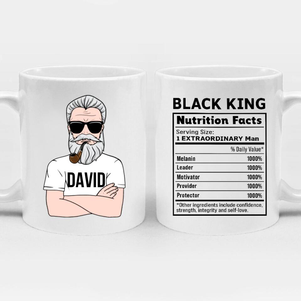 Black King Nutrition Mug, Black Lives Matter, Black Empowerment, Gift For Him, Melanin.