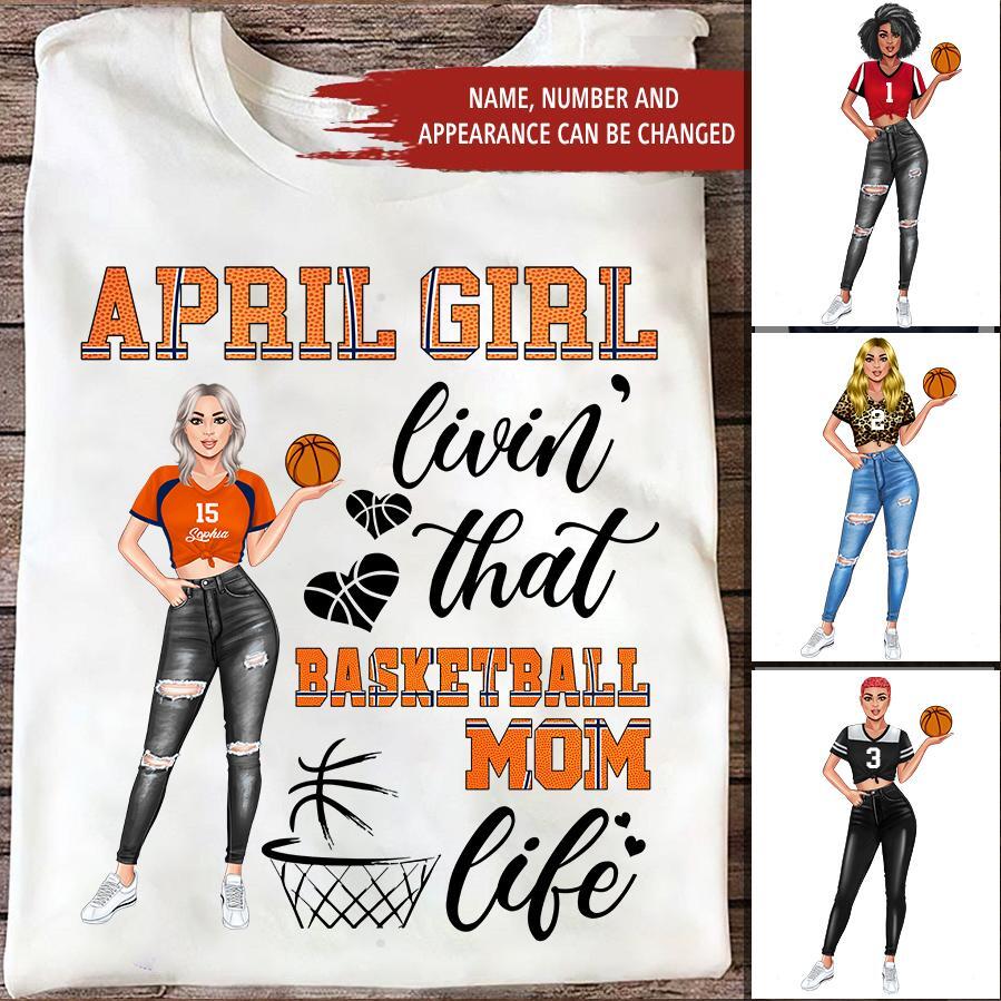 April Birthday Shirt, Custom Birthday Shirt, Queens Born In April, April Birthday Gifts, April Shirts For Woman, Birthday Gift For Basketball Lover