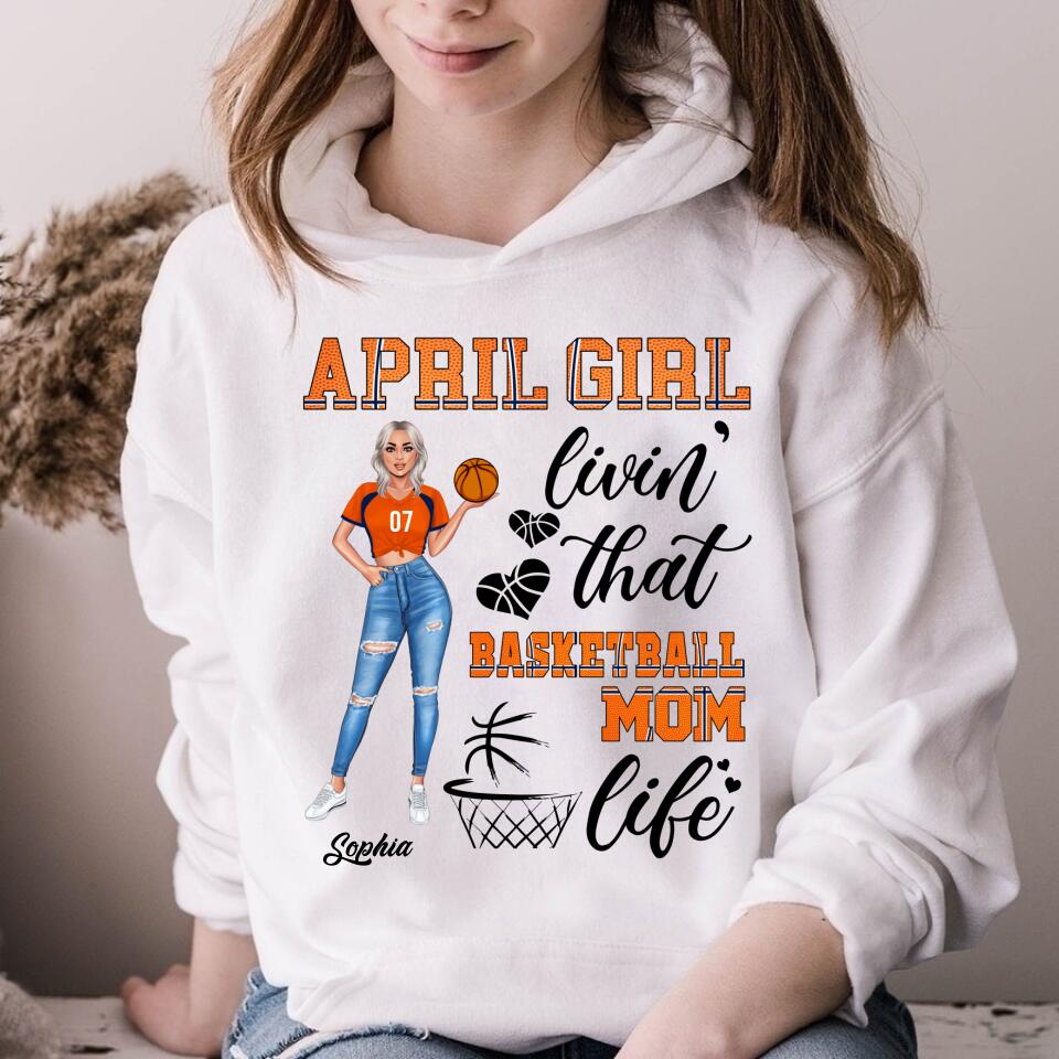 April Birthday Shirt, Custom Birthday Shirt, Queens Born In April, April Birthday Gifts, April Shirts For Woman, Birthday Gift For Basketball Lover