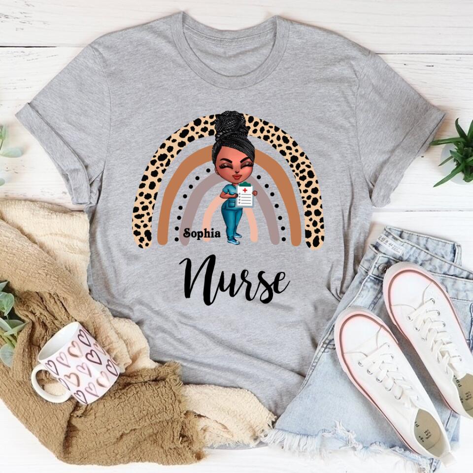 Rainbow Nurse Shirt, Leopard Print Nurse Life,Registered Nurse Shirt, RN Shirts, Nurse Week Shirt, CNA Shirt, Nursing, Nursing School Tee