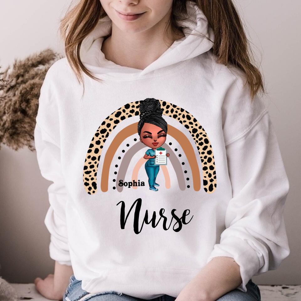 Rainbow Nurse Shirt, Leopard Print Nurse Life,Registered Nurse Shirt, RN Shirts, Nurse Week Shirt, CNA Shirt, Nursing, Nursing School Tee
