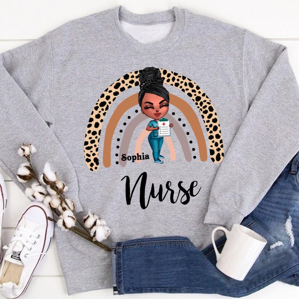 Rainbow Nurse Shirt, Leopard Print Nurse Life,Registered Nurse Shirt, RN Shirts, Nurse Week Shirt, CNA Shirt, Nursing, Nursing School Tee