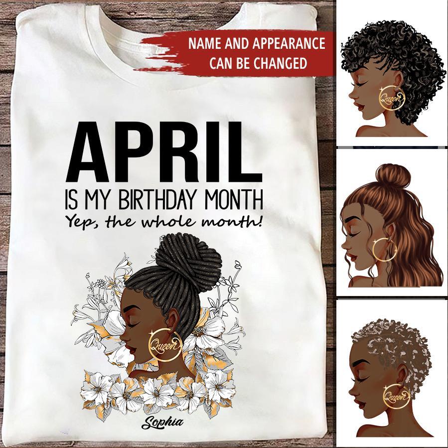 April Birthday Shirt, Custom Birthday Shirt, Queens Born In April, April Birthday Gifts, April shirts for Woman