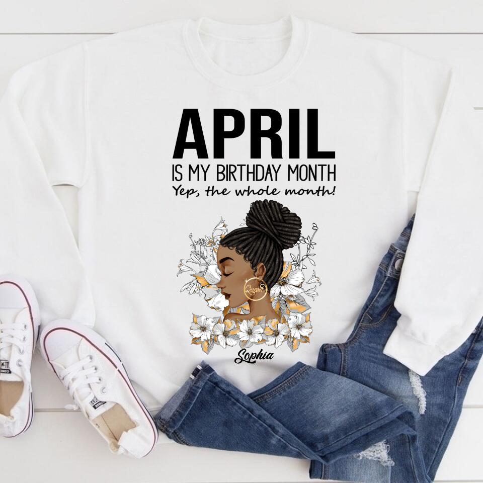 April Birthday Shirt, Custom Birthday Shirt, Queens Born In April, April Birthday Gifts, April shirts for Woman