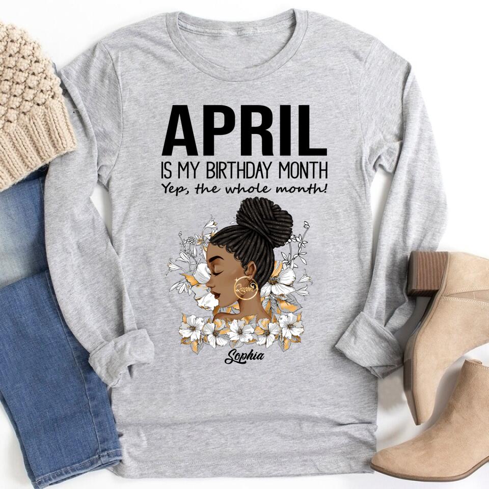 April Birthday Shirt, Custom Birthday Shirt, Queens Born In April, April Birthday Gifts, April shirts for Woman