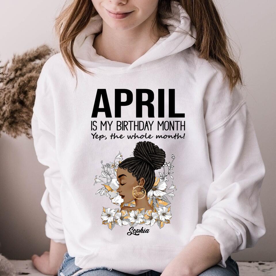 April Birthday Shirt, Custom Birthday Shirt, Queens Born In April, April Birthday Gifts, April shirts for Woman