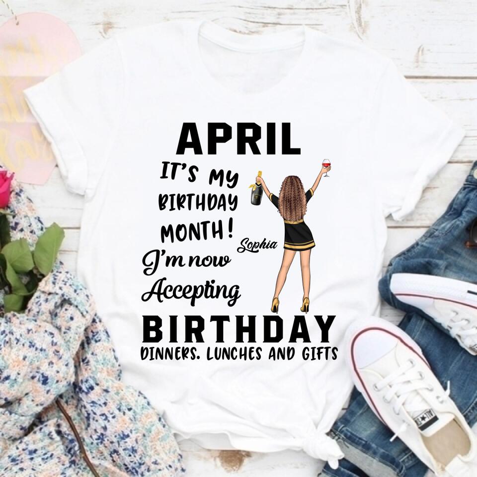 April Birthday Shirt, Custom Birthday Shirt, Queens Born In April, April Birthday Gifts, April Queen shirt, April Birthday Shirts For Woman, Her Birthday Gifts For April