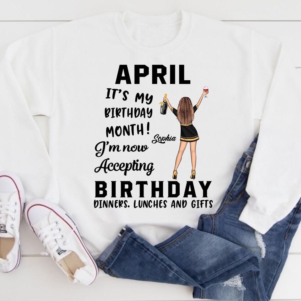 April Birthday Shirt, Custom Birthday Shirt, Queens Born In April, April Birthday Gifts, April Queen shirt, April Birthday Shirts For Woman, Her Birthday Gifts For April