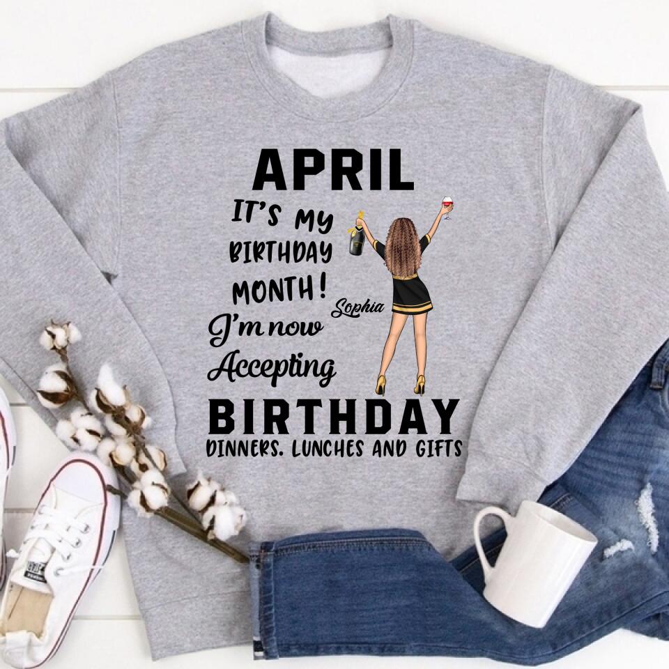 April Birthday Shirt, Custom Birthday Shirt, Queens Born In April, April Birthday Gifts, April Queen shirt, April Birthday Shirts For Woman, Her Birthday Gifts For April