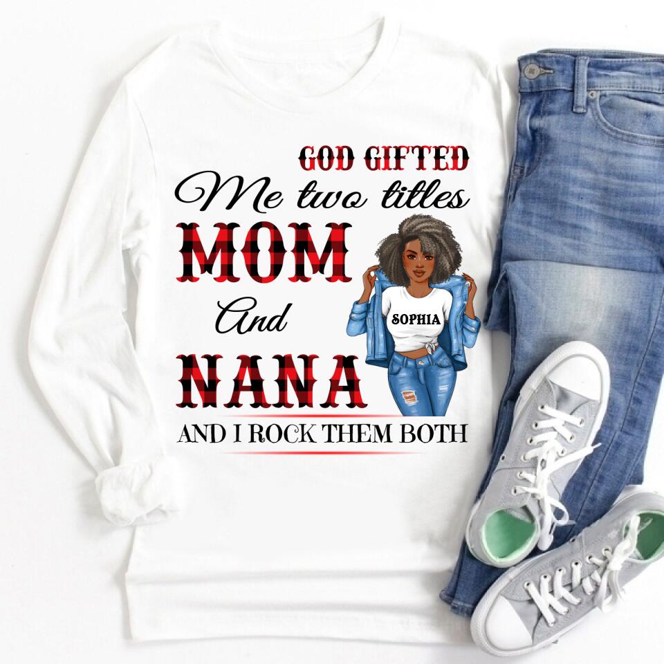 Personalized Mothers Day Shirts, Mom Nana Mother&#39;s Day T-Shirt, God Mother Shirt, Grandma Shirt Funny Mom Shirts, Mother&#39;s Day Gift, Mother Day Gift