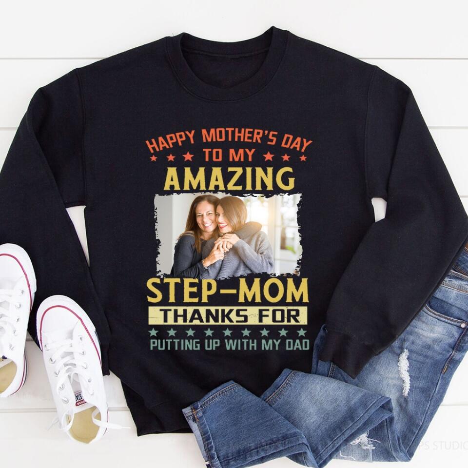 Personalized Mothers Day Shirts, Stepmom Shirt, Stepmom Mothers Day Gifts , Mother&#39;s Day T Shirt, Bonus Mom Gifts, Mother&#39;s Day Tee Shirts, Mother Day Gift