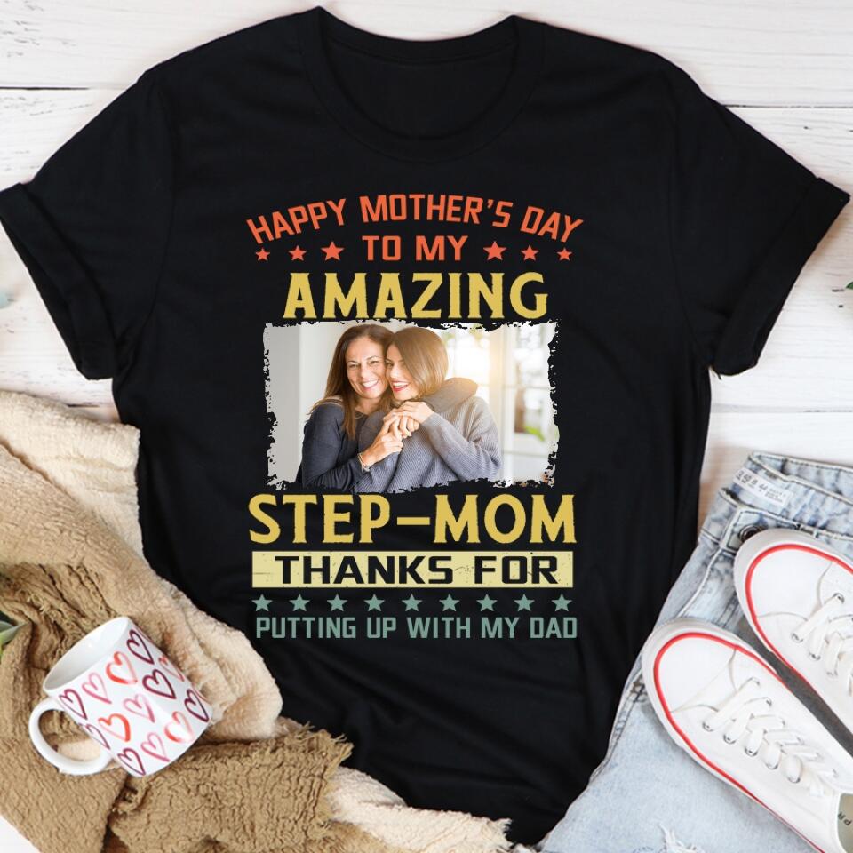 Personalized Mothers Day Shirts, Stepmom Shirt, Stepmom Mothers Day Gifts , Mother&#39;s Day T Shirt, Bonus Mom Gifts, Mother&#39;s Day Tee Shirts, Mother Day Gift