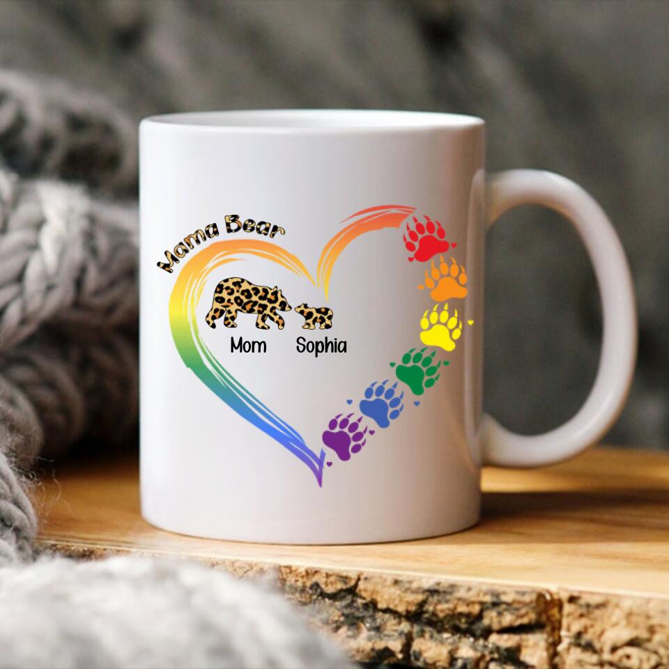 Custom Mothers Day Mug, Mothers Day Mug, Mom Coffee Mug, Mama Bear Mug, LGBT Bear Mug, Mothers Day Cup, Mother Day Gift
