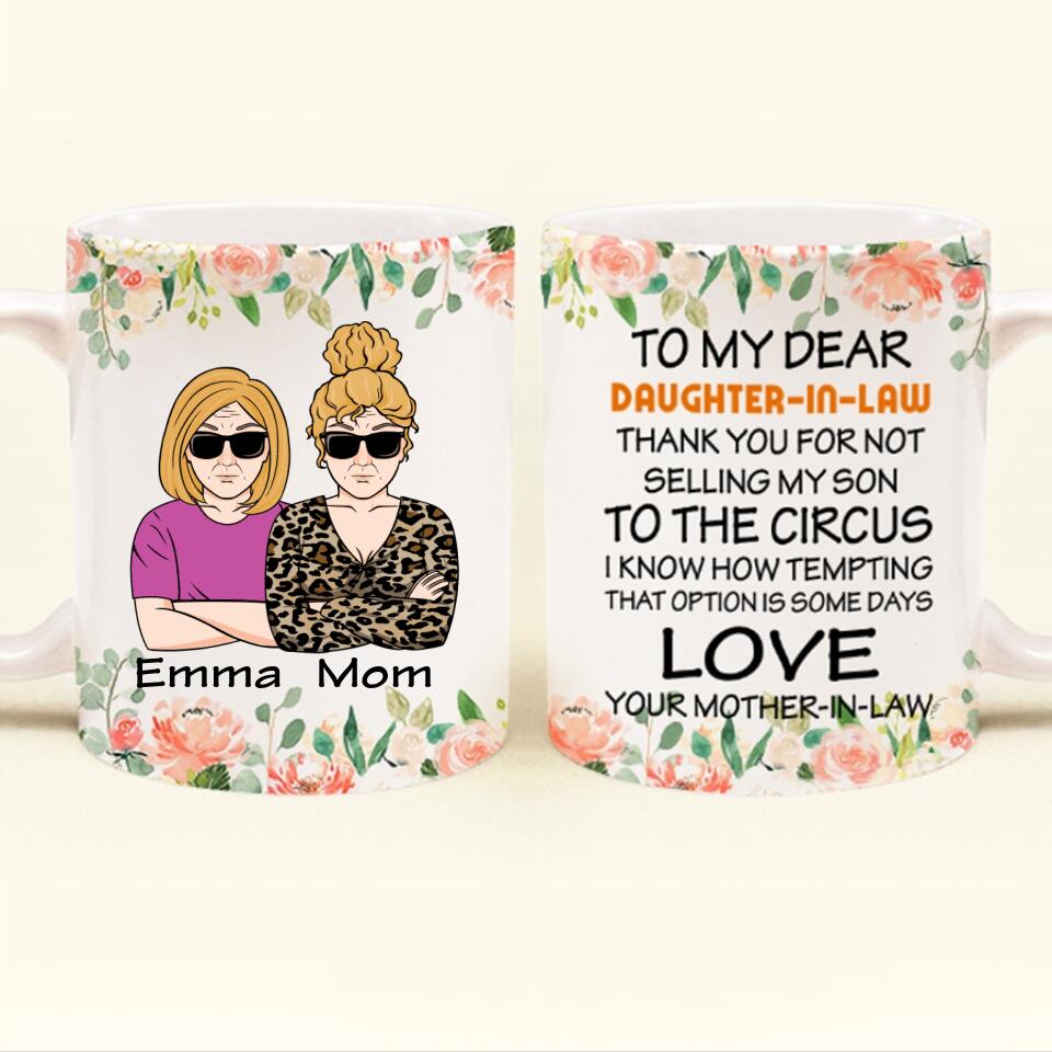 Custom Mothers Day Mug, Daughter In Law Mug, Mother's Day Gifts For Daughter In Law, Mother's Day Mug, Mother's Day Coffee Mug New Daughter In Law Gifts, Mother Day Gift