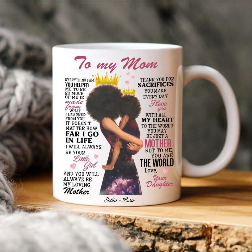 Custom Mothers Day Mug,To My Mom Mug, Black Mothers Day Gifts, Happy Mother Day Mug, Black Mom Shirt Mom Lover Gift, Mothers Day Cup, Mother Day Gift