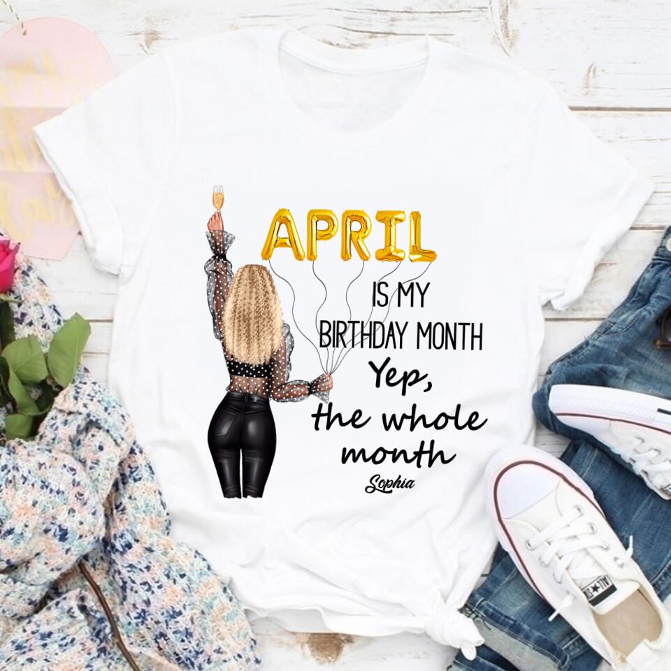 April Birthday Shirt, Custom Birthday Shirt, Queens Born In April, April Birthday Gifts, April shirts for Woman