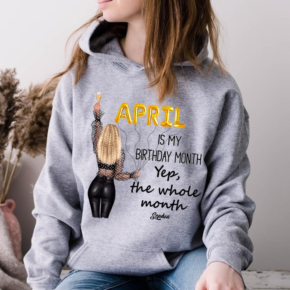 April Birthday Shirt, Custom Birthday Shirt, Queens Born In April, April Birthday Gifts, April shirts for Woman