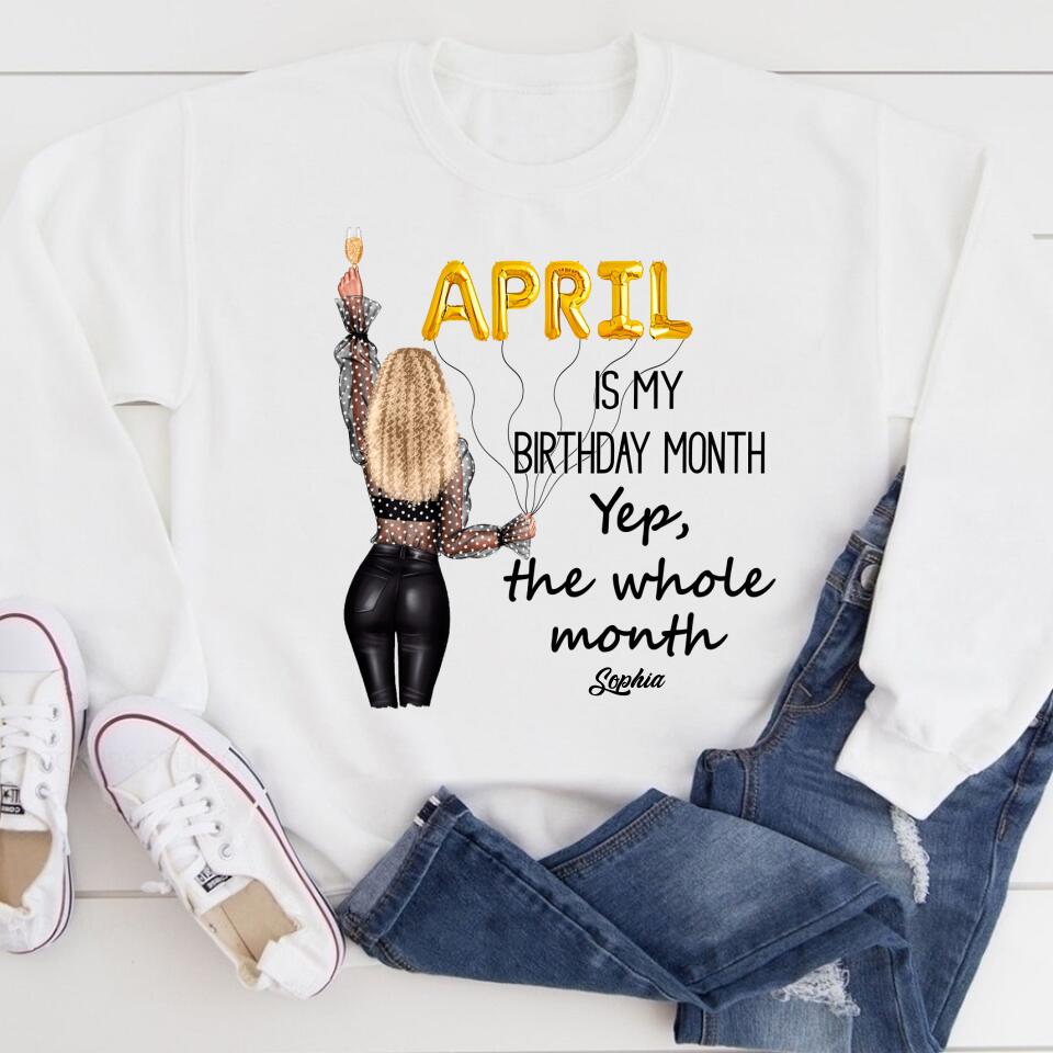 April Birthday Shirt, Custom Birthday Shirt, Queens Born In April, April Birthday Gifts, April shirts for Woman
