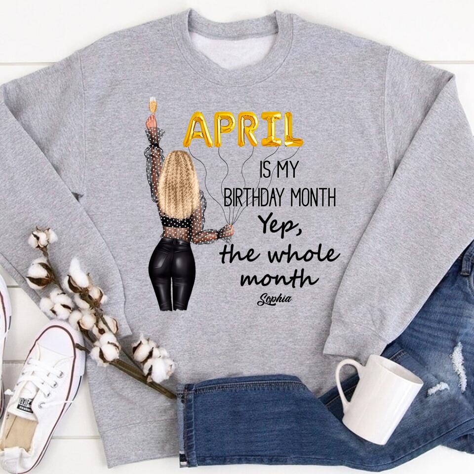 April Birthday Shirt, Custom Birthday Shirt, Queens Born In April, April Birthday Gifts, April shirts for Woman