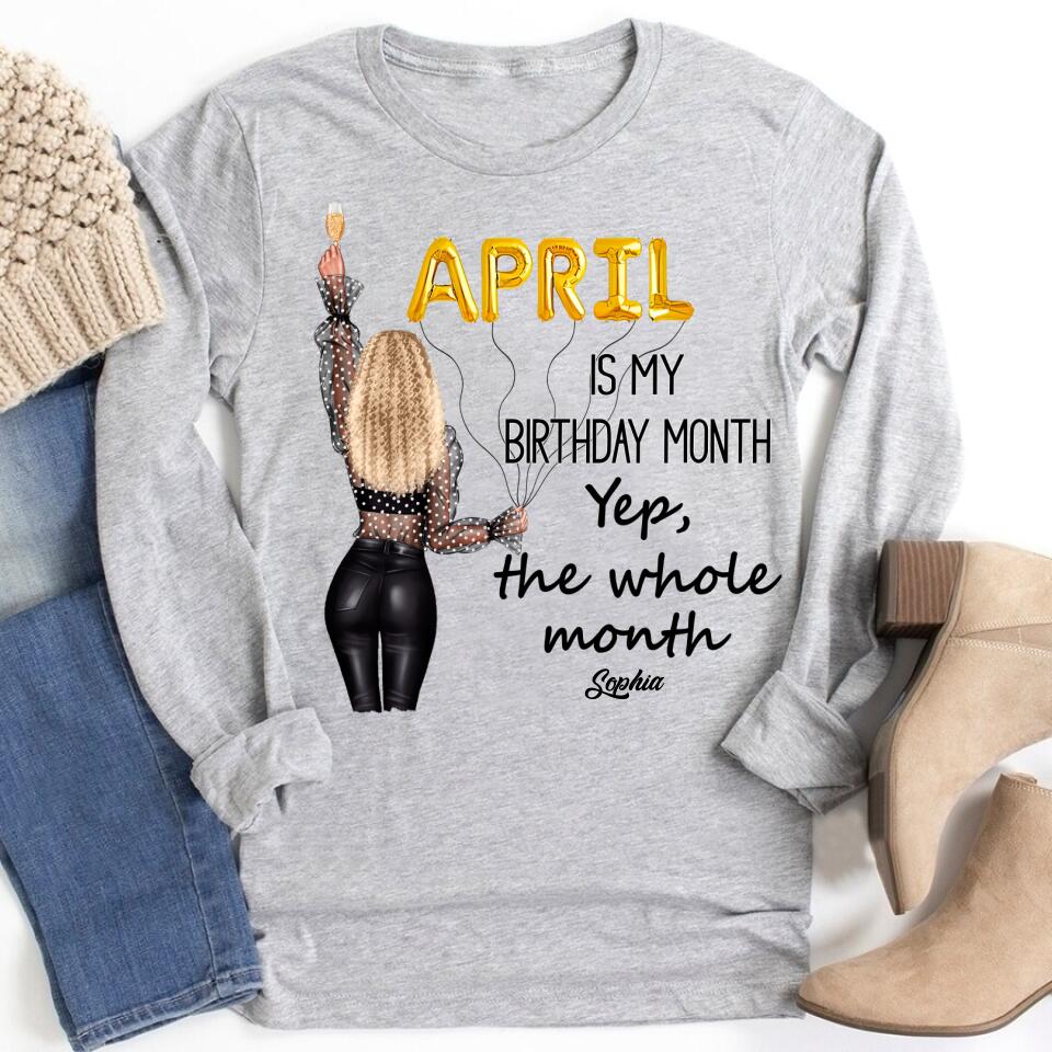 April Birthday Shirt, Custom Birthday Shirt, Queens Born In April, April Birthday Gifts, April shirts for Woman