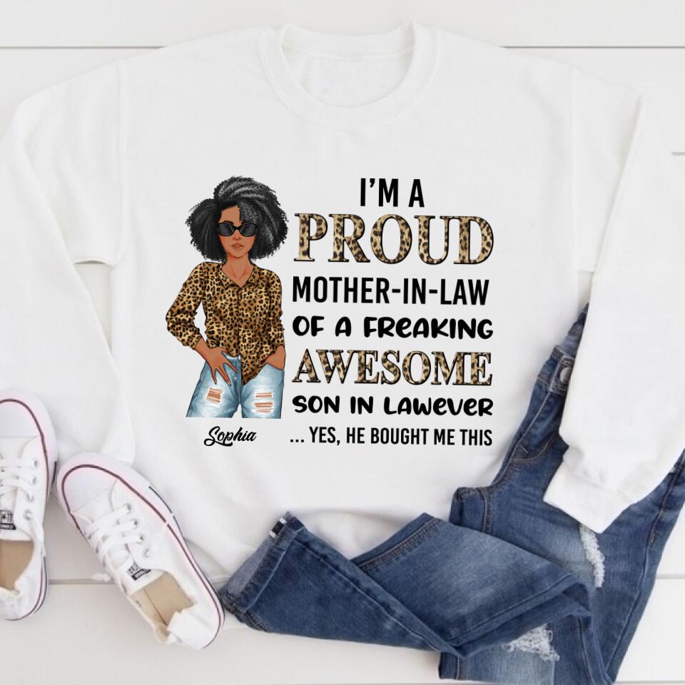 Custom Mothers Day Shirt, Mother In Law Shirt, Personalized Mothers Day Shirts, Mothers Day Shirt, Mother&#39;s Day Gifts For Mother In Law, Awesome Mother In Law T Shirt Mother Day Gift