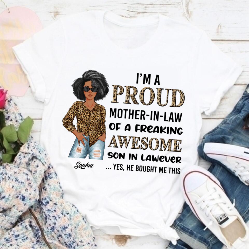 Custom Mothers Day Shirt, Mother In Law Shirt, Personalized Mothers Day Shirts, Mothers Day Shirt, Mother&#39;s Day Gifts For Mother In Law, Awesome Mother In Law T Shirt Mother Day Gift