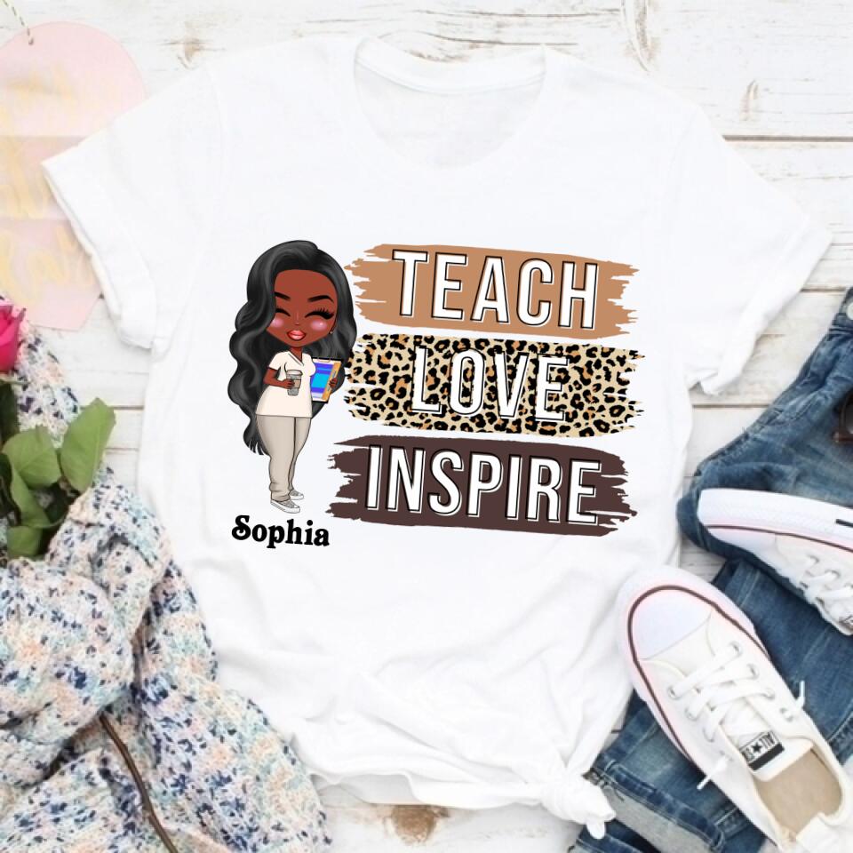 Inspirational Teacher Shirts, Teach Love Inspire Shirt, Back To School Shirt, First Grade Teacher Shirts, Teacher Appreciation Shirt