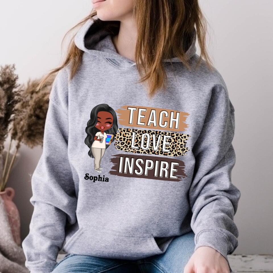 Inspirational Teacher Shirts, Teach Love Inspire Shirt, Back To School Shirt, First Grade Teacher Shirts, Teacher Appreciation Shirt