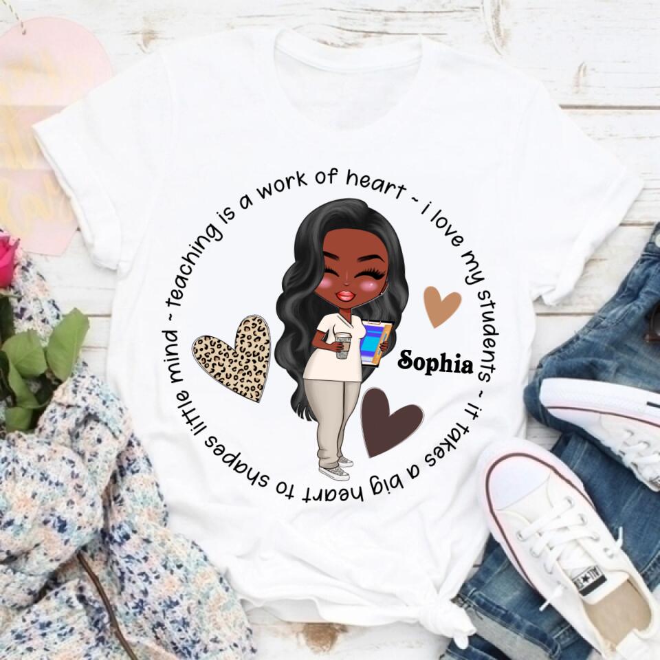 Teaching Is a Work of Heart Shirt, Teacher Gift, Teacher Shirt, Elementary School Teacher Shirt, Kindergarten Teacher Shirt, School Shirt