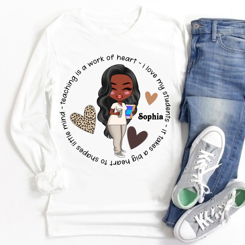 Teaching Is a Work of Heart Shirt, Teacher Gift, Teacher Shirt, Elementary School Teacher Shirt, Kindergarten Teacher Shirt, School Shirt