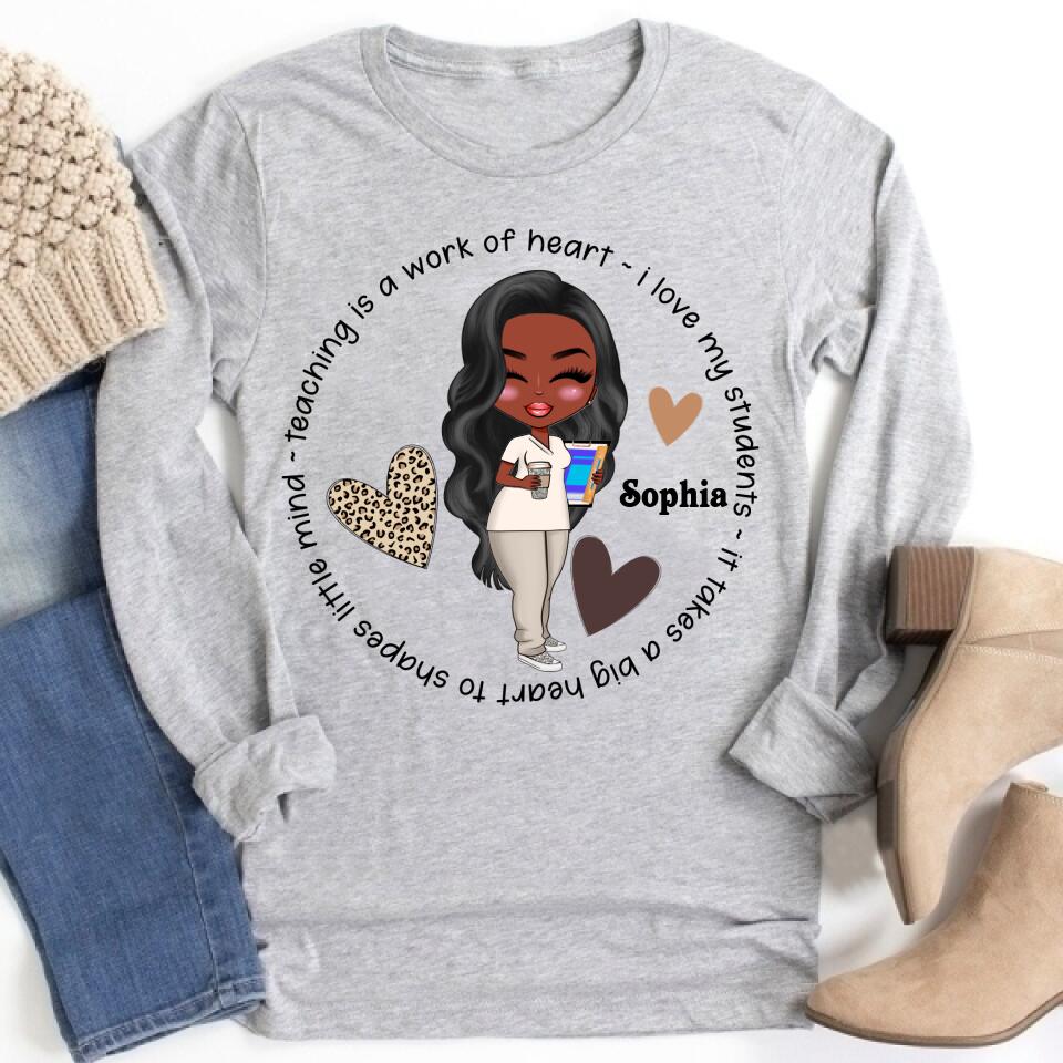 Teaching Is a Work of Heart Shirt, Teacher Gift, Teacher Shirt, Elementary School Teacher Shirt, Kindergarten Teacher Shirt, School Shirt