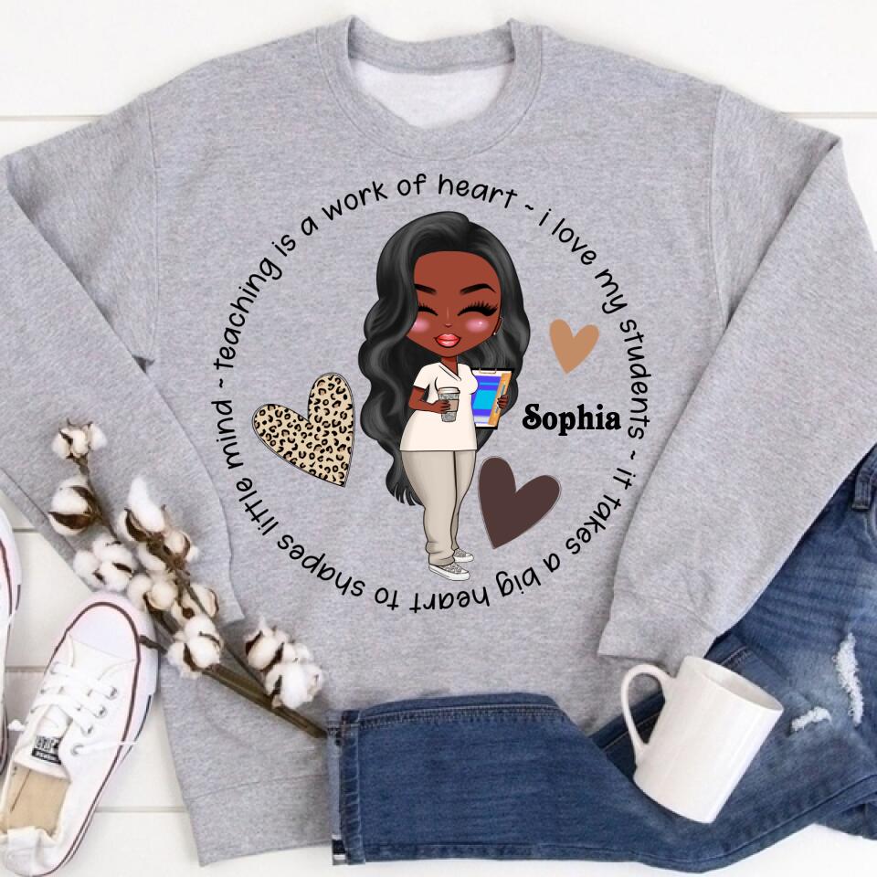 Teaching Is a Work of Heart Shirt, Teacher Gift, Teacher Shirt, Elementary School Teacher Shirt, Kindergarten Teacher Shirt, School Shirt