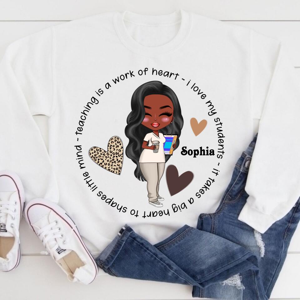 Teaching Is a Work of Heart Shirt, Teacher Gift, Teacher Shirt, Elementary School Teacher Shirt, Kindergarten Teacher Shirt, School Shirt