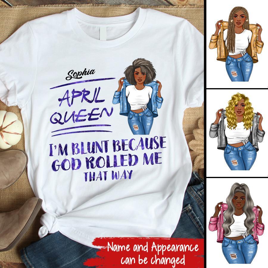 April Birthday Shirt, Custom Birthday Shirt, Queens Born In April, April Birthday Gifts, April shirts for Woman