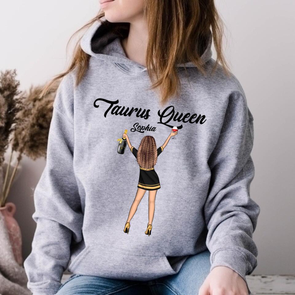 Personalized Zodiac Diva, Custom Birthday Shirt, Birthday Queen T Shirt, Taurus T Shirt For Woman, Living My Best Life
