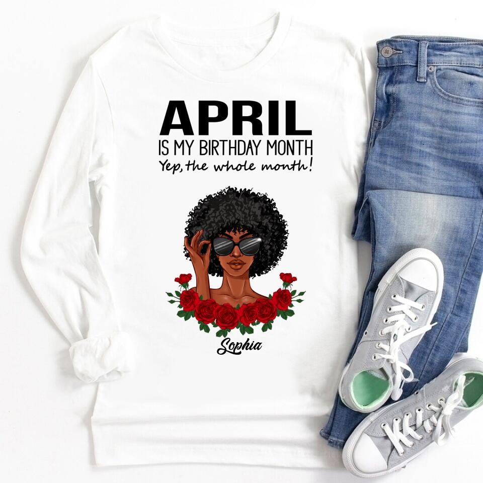 April Birthday Shirt, Custom Birthday Shirt, Queens Born In April, April Birthday Gifts, April shirts for Woman