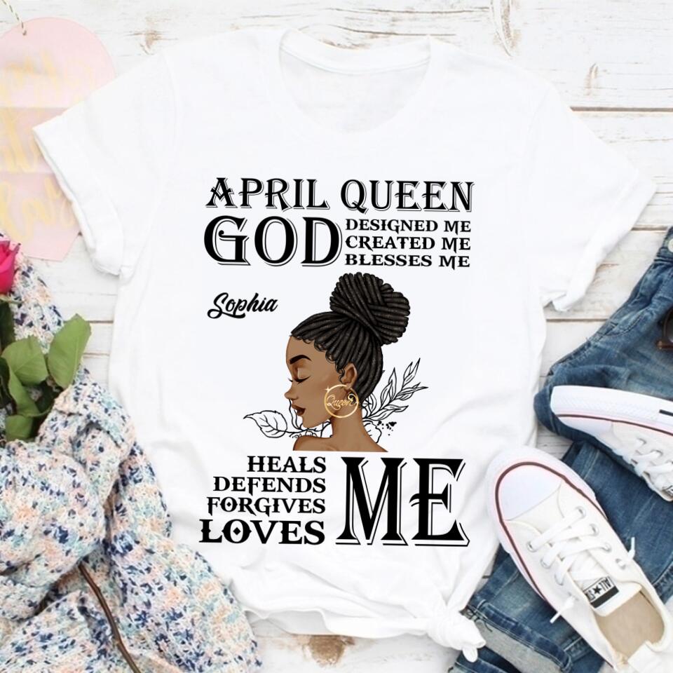 April Birthday Shirt, Custom Birthday Shirt, Queens Born In April, April Birthday Gifts, April shirts for Woman