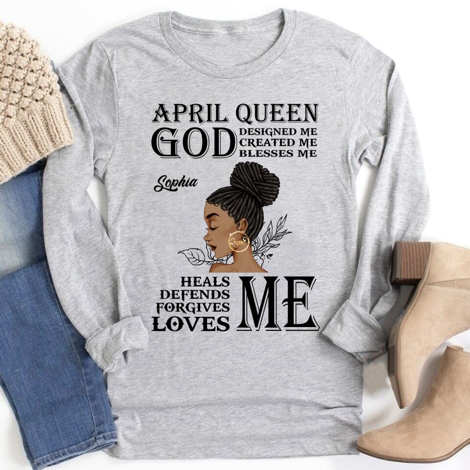 April Birthday Shirt, Custom Birthday Shirt, Queens Born In April, April Birthday Gifts, April shirts for Woman