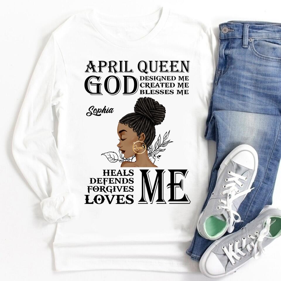 April Birthday Shirt, Custom Birthday Shirt, Queens Born In April, April Birthday Gifts, April shirts for Woman