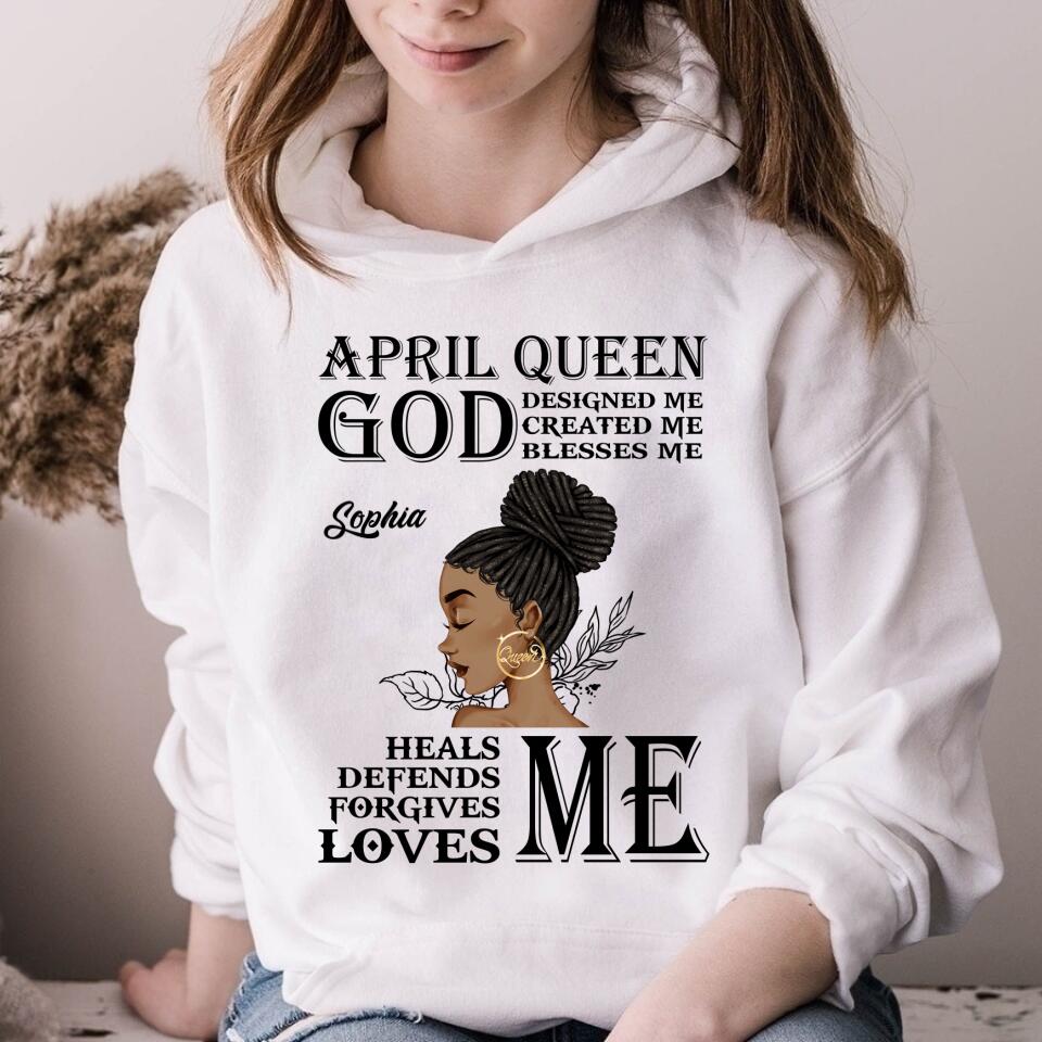 April Birthday Shirt, Custom Birthday Shirt, Queens Born In April, April Birthday Gifts, April shirts for Woman