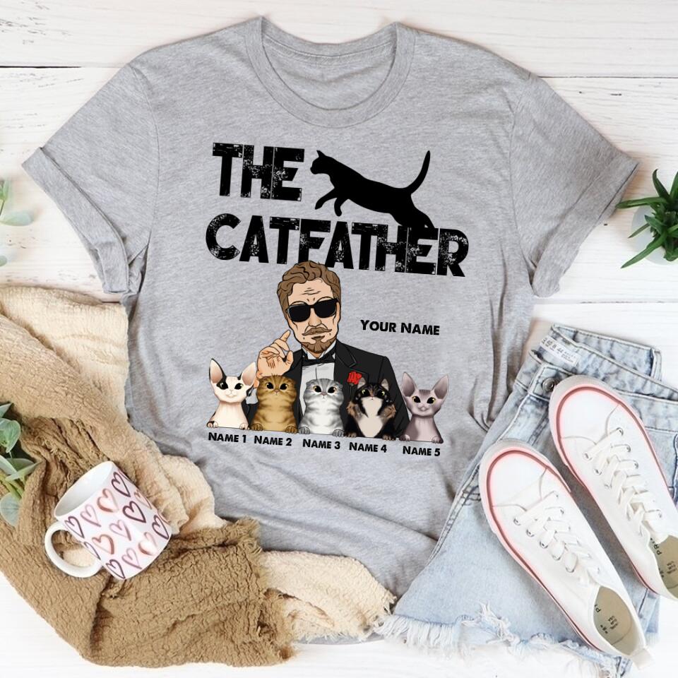 Personalized Fathers Day Shirts, The Cat Father‘s Day T Shirts, Best Cat Dad Shirt, Fathers Day Shirts For Dad, Happy Fathers Day Shirts, Father Day Gift