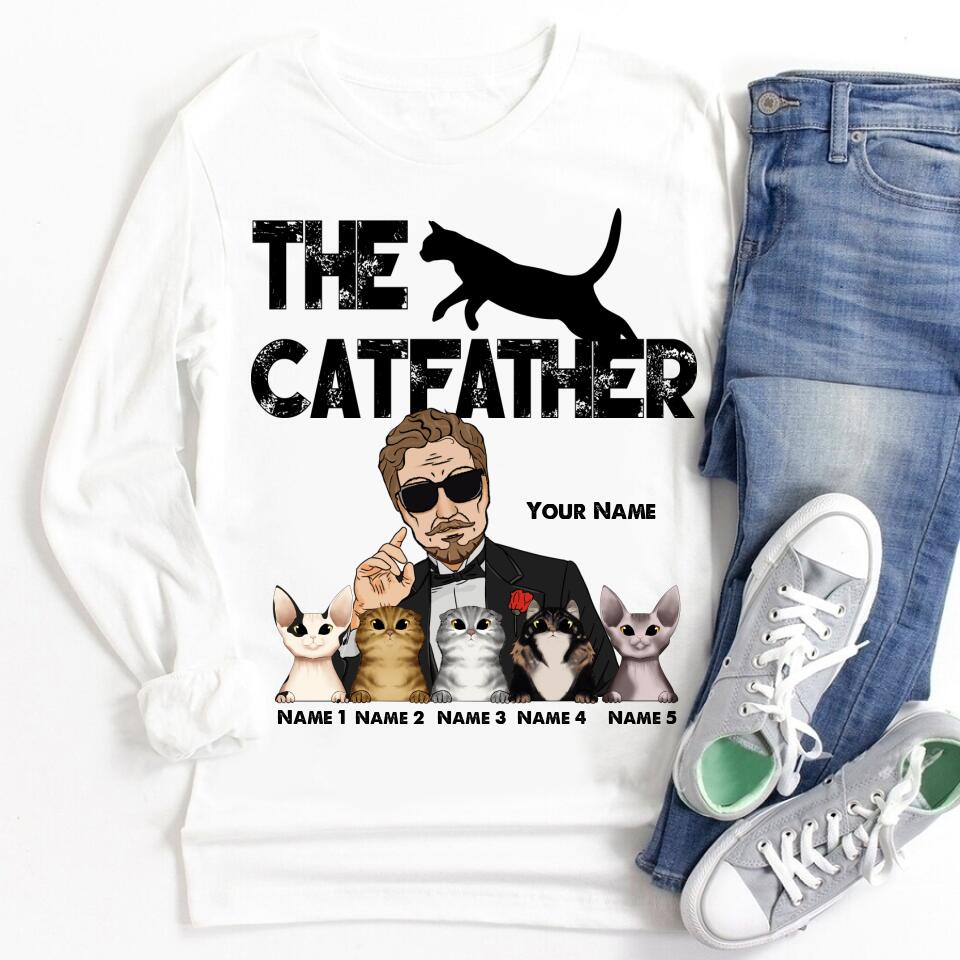 Personalized Fathers Day Shirts, The Cat Father‘s Day T Shirts, Best Cat Dad Shirt, Fathers Day Shirts For Dad, Happy Fathers Day Shirts, Father Day Gift