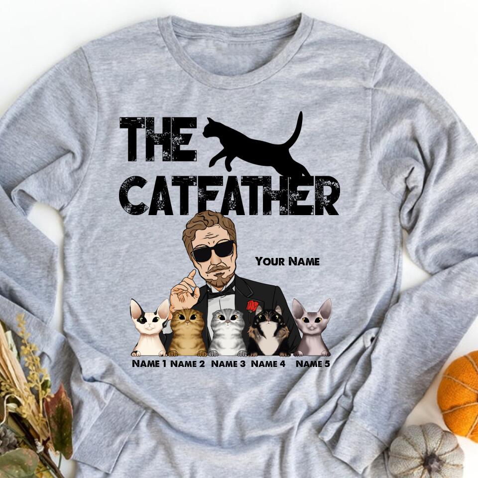 Personalized Fathers Day Shirts, The Cat Father‘s Day T Shirts, Best Cat Dad Shirt, Fathers Day Shirts For Dad, Happy Fathers Day Shirts, Father Day Gift