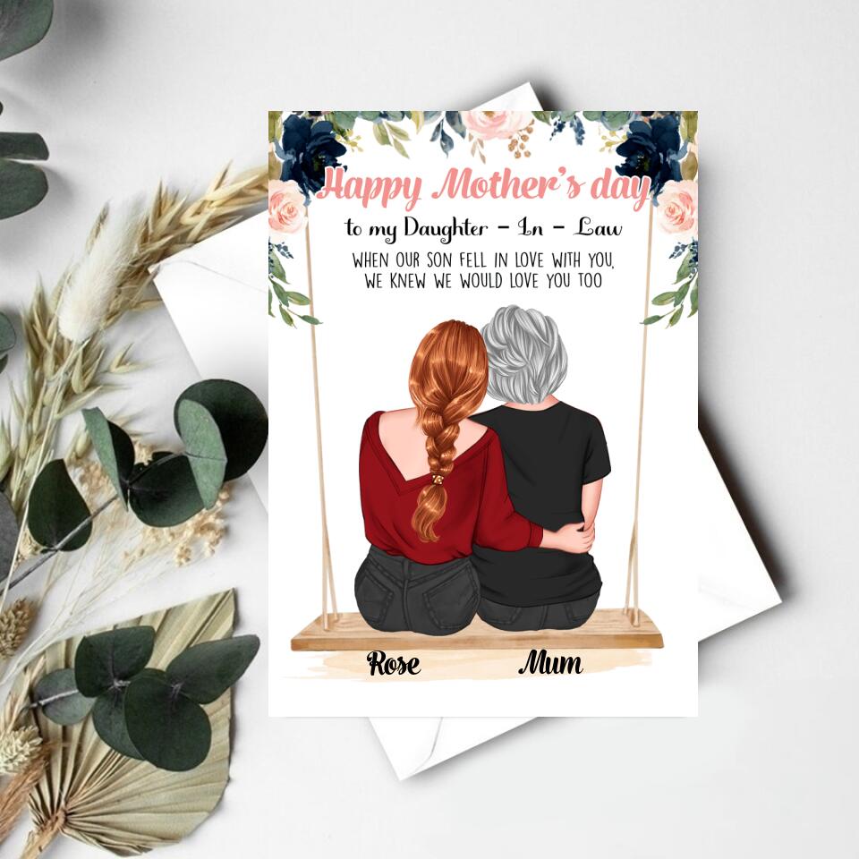 Custom Mothers Day Card, Daughter In Law Mothers Day Card, Mothers Day Greetings, Happy Mothers Day Card, Mom&#39;s Card, Mother Day Gift