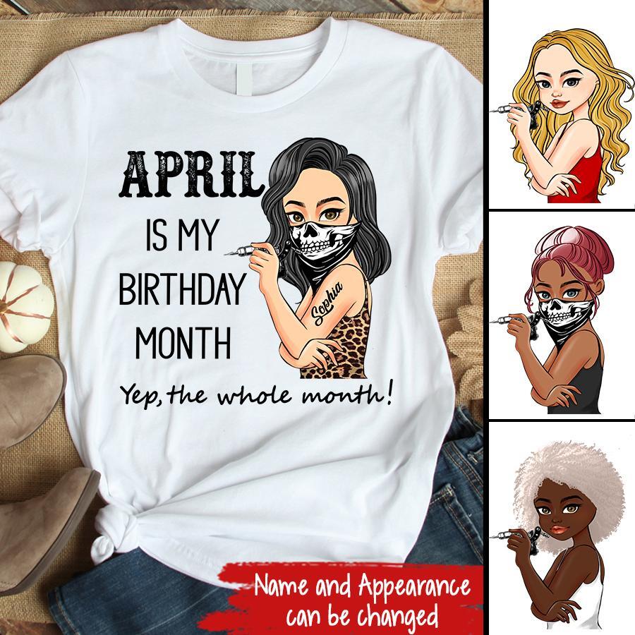 April Birthday Shirt, Custom Birthday Shirt, Queens Born In April, April Birthday Gifts, April shirts for Woman