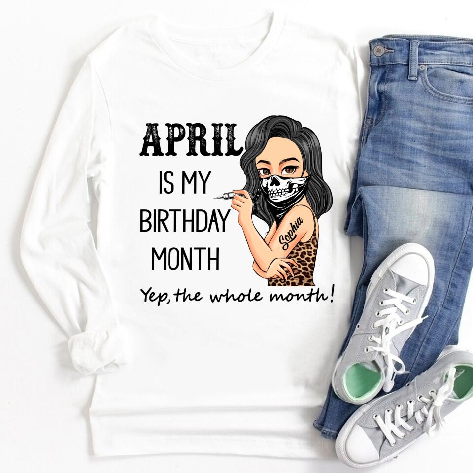April Birthday Shirt, Custom Birthday Shirt, Queens Born In April, April Birthday Gifts, April shirts for Woman