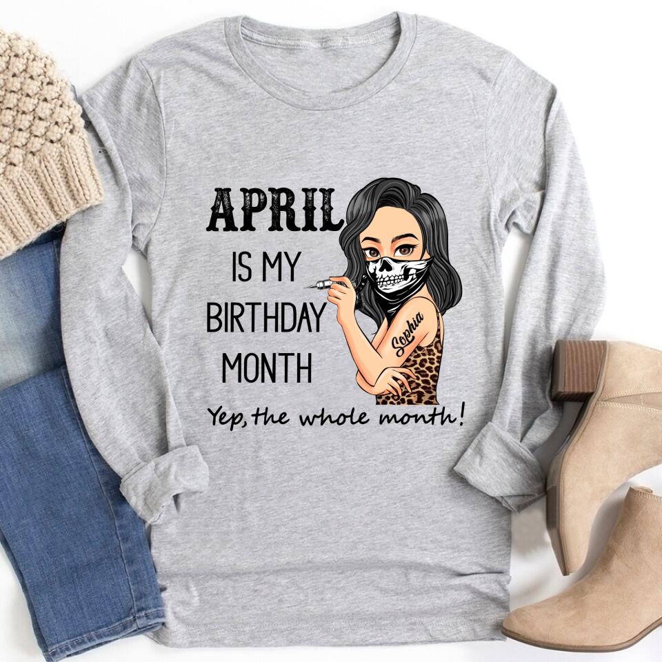 April Birthday Shirt, Custom Birthday Shirt, Queens Born In April, April Birthday Gifts, April shirts for Woman